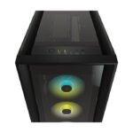 Corsair iCUE 5000X RGB Mid-Tower 4-Sides Tempered Glass Panel with 3 RGB Elite Fans - Black - Image 2