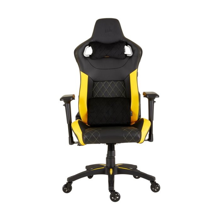 corsair_t1_race_chair_0014_1 Corsair T1 Race Gaming Chair with PU Leather, 4D Adjustable Armrest, PU Caster Wheels - Black/Yellow - Image 1