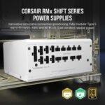 CORSAIR RM1200x SHIFT - 1200W 80 Plus Gold Fully Modular GEN 5 ATX Power Supply Unit - White - Image 2