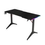 Royal RGB Lighting Gaming Desk with Carbon Fiber Surface-Black - Image 3