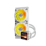 DarkFlash EXPLORE DE240 ARGB 240mm AIO Liquid CPU Cooler with 2.88" LCD Screen - White - Image 3