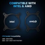 DarkFlash AquaGlow DG240 ARGB AIO 240mm Liquid CPU Cooler - Black - Image 2