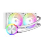 DarkFlash AquaGlow DG240 ARGB AIO 240mm Liquid CPU Cooler - White