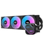 DarkFlash Explore DO360 ARGB 360mm AIO Liquid CPU Cooler With Segment LCD Screen - Black - Image 3