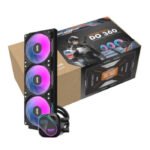 DarkFlash Explore DO360 ARGB 360mm AIO Liquid CPU Cooler With Segment LCD Screen - Black - Image 2