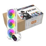 DarkFlash Explore DO360 ARGB 360mm AIO Liquid CPU Cooler With Segment LCD Screen - White - Image 2