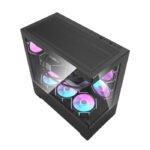 DarkFlash DS900 Air ATX Mid Tower Front Side & Left Side Tempered Glass Panel Case With 3 Fan RGB With RGB Controller - Black - Image 3