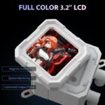 DarkFlash Wave DV360S ARGB AIO 360mm Liquid CPU Cooler With 3.2" IPS Display - White - Image 3