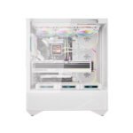 DarkFlash DY460 ATX Mid Tower Gaming Case With 4 ARGB Fans Included - White - Image 3