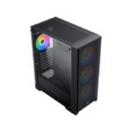 Xigmatek Gaming X II ATX Left Side Tempered Glass Panel Case with 4 ARGB Fans - Black - Image 3