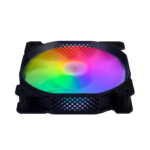 First Player 140MM Case Fan Multi-color LED light 9-blade fan - Black - Image 2
