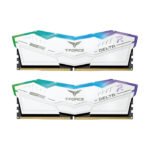 TeamGroup T-Force DELTA RGB 64GB (2x32GB) DDR5 6000MHz CL38 Memory Kit - White