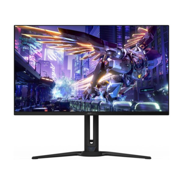 Gigabyte AORUS FO32U2P 32” QD-OLED Flat Gaming Monitor, 4K UHD (3840x2160), 240Hz Refresh Rate, 0.03ms (GtG) Response Time, FreeSync Premium Pro, DisplayHDR True Black 400, DisplayPort2.1, HDMI 2.1, Black | FO32U2P-EK
