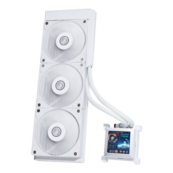 Lian Li Hydro-Shift LCD AIO 360mm Liquid CPU Cooler with 2.88" IPS LCD Screen - White