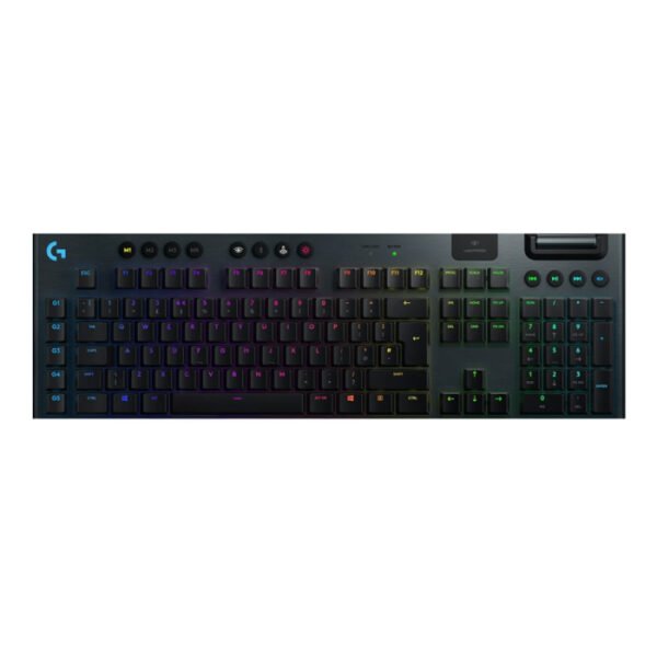 Logitech G915 Light Speed Light Sync RGB Wireless/Bluetooth/Wired USB-C Mechanical Gaming Keyboard GL Tactile Switch