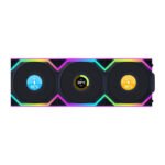 Lian Li Uni Fan SL Wireless LCD Reverse Blade 120MM Fan-3-in-1 Pack - Black