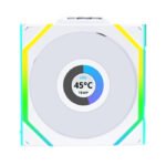 Lian Li Uni Fan SL Wireless LCD Reverse Blade 120MM Fan-3-in-1 Pack - White - Image 3