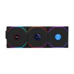 LIAN LI UNI FAN TL-LCD Wireless 120mm ARGB Case Fans with 1.6” LCD Screen (3 Pack) - Black