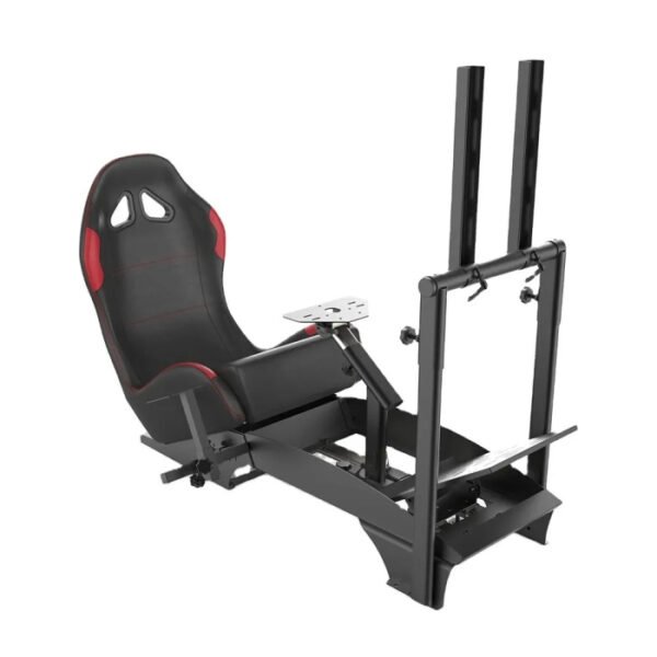 Gameseat GY-Extreme Racing Simulator Cockpit with Monitor Mount – Black/Red | Fully Adjustable Steel Frame & Sport Seat GY046-2