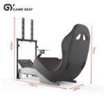 Gameseat GY-Extreme Racing Simulator Cockpit with Monitor Mount – Black/Red | Fully Adjustable Steel Frame & Sport Seat GY046-2 - Image 2