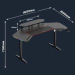 Gamvity Electric Height Adjustable Gaming Desk(1600*800*750) - Black - Image 2