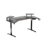 Gamvity Electric Height Adjustable Gaming Desk(1600*800*750) - Black - Image 3