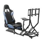 Gamvity Racing Simulator Cockpit With Monitor Mount Lrs09-bs03 - Black/blue