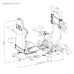 Gamvity Racing Simulator Cockpit With Monitor Mount Lrs09-bs03 - Black/blue - Image 2