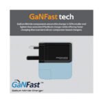 Promate 65W Power Delivery GaNFast™ Charging Adaptor UK Plug Charge From Earbuds to Macbook Pro 16" Black - Image 2