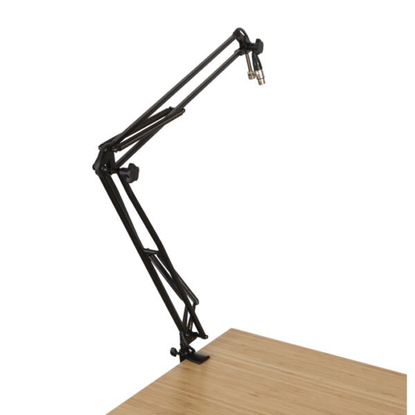 Gator Frameworks Broadcast/Podcast Boom Desk-Mounted Mic Stand (XLR Cable Included) - Black
