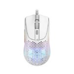 Glorious Model O2 Mini Ultralight Ambidextrous RGB Wired Gaming Mouse 49g 26,000 DPI - White