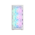 GameOn Emperor Arctic I Series Mid Tower Tempered Glass Side Panel Case with 7 ARGB Fans - White - Image 2
