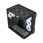 GameOn Emperor Arctic III Series Mid Tower Two Panel Front & Left Side Tempered Glass Case with 7 ARGB Fans - Black - Image 2
