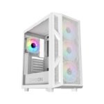 GameOn Trident IV-A PowerForge Series Mid Tower Gaming Case with 750W Power Supply Pre-Installed (4 ARGB Fans Included) - White - Image 3