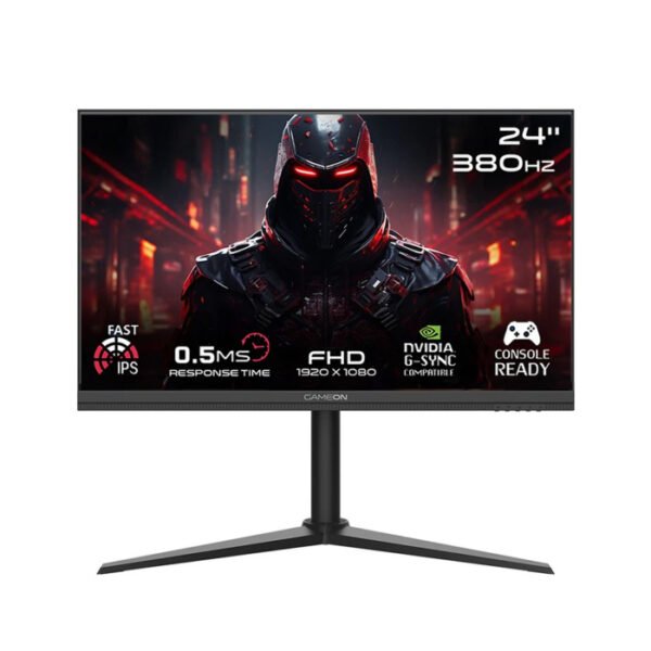 Gameon MidNight Pro Series 24" FHD IPS 380Hz 0.5ms HDR Ready, HDMI 2.1 Adjustable Stand, Gaming Monitor - Black