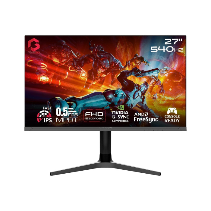 gotx27fhd540ips_0000_1 Gameon Titan Pro X Series 27" FHD IPS 540Hz 0.5ms Adustable Stand, HDMI 2.1 With AMD FreeSync Gaming Monitor - Black - Image 1