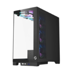 GameOn Emperor Mid Night IV Series Mid Tower Tempered Glass Side Panel Case with 7 ARGB Fans - Black - Image 3