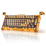 GravaStar Mercury K1 Pro 75% Wireless Mechanical Gaming Keyboard For Windows XP & Above/Mac - Battle Worn Yellow