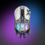 Gravastar Mercury X Pro Magnesium Alloy Frame Wireless/Bluetooth/Wired Gaming Mouse - Interstellar Silver - Image 2