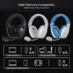 Redragon IRE Pro Ultra-Light 7.1 Surround Sound Wireless Gaming Headset For PC, Mac, PS4, Switch & Phone - Black - Image 2