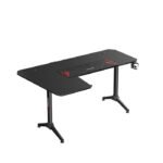 Gamax-L Gaming Table (L-Shaped), Heavy Weight Legs with Mousepad (160*100*75cm) - Black