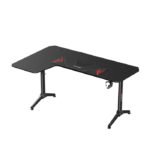 Gamax-L Gaming Table (L-Shaped), Heavy Weight Legs with Mousepad (160*100*75cm) - Black - Image 3