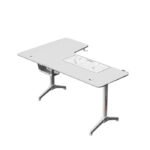 Gamax-R Gaming Table (L-Shaped), Heavy Weight Legs with Mousepad (160*100*75cm) - White - Image 2