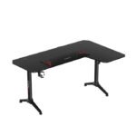 Gamax-R Gaming Table (L-Shaped), Heavy Weight Legs with Mousepad (160*100*75cm) - Black - Image 3