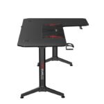Gamax-R Gaming Table (L-Shaped), Heavy Weight Legs with Mousepad (160*100*75cm) - Black - Image 2