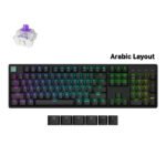 Keychron K10 Max 80% Wireless Mechanical Keyboard RGB Backlight Gateron Red Switch BT 5.1 / 2.4GHz / USB-C (Arabic Layout)-Gray
