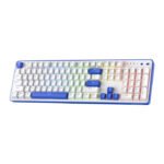 Redragon FAYE K685 PRO 104 Keys, 3-Modes, 100% Wireless Gasket RGB Mechanical Gaming Keyboard, Linear Red Switch-Klein Blue/Oia White
