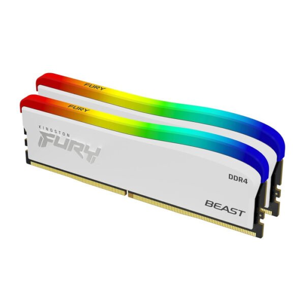 Kingston Fury Beast RGB 16GB (2x8GB) DDR4 3600MT/S Memory Kit - White