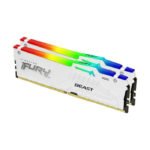Kingston Fury Beast RGB 64GB (2x32GB) DDR5 6000MHz CL30 Memory Kit of 2 AMD Expo/Intel XMP, White | KF560C30BWAK2-64