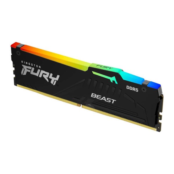 Kingston Fury Beast RGB 16GB DDR5 6000MT/s CL36 Memory - Black